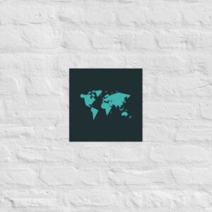 Alternative view of Geometric Map Print