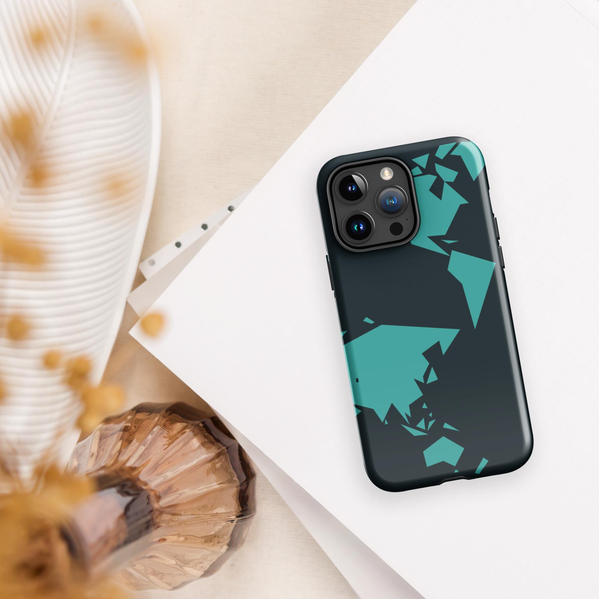 iPhone 15 Pro Max Geometric Map Phone Case