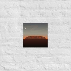 Alternative view of Uluṟu Print