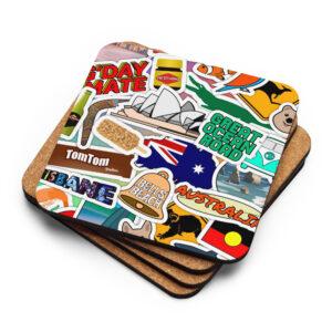 Australia Sticker Bomb Coaster