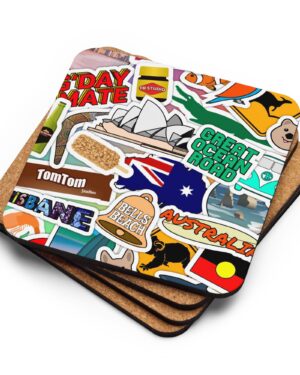 Australia Sticker Bomb Coaster
